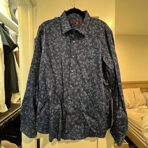 UNTUCKit Navy Floral Button Down Shirt